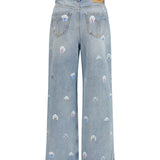 Poodle-print baggy Jeans