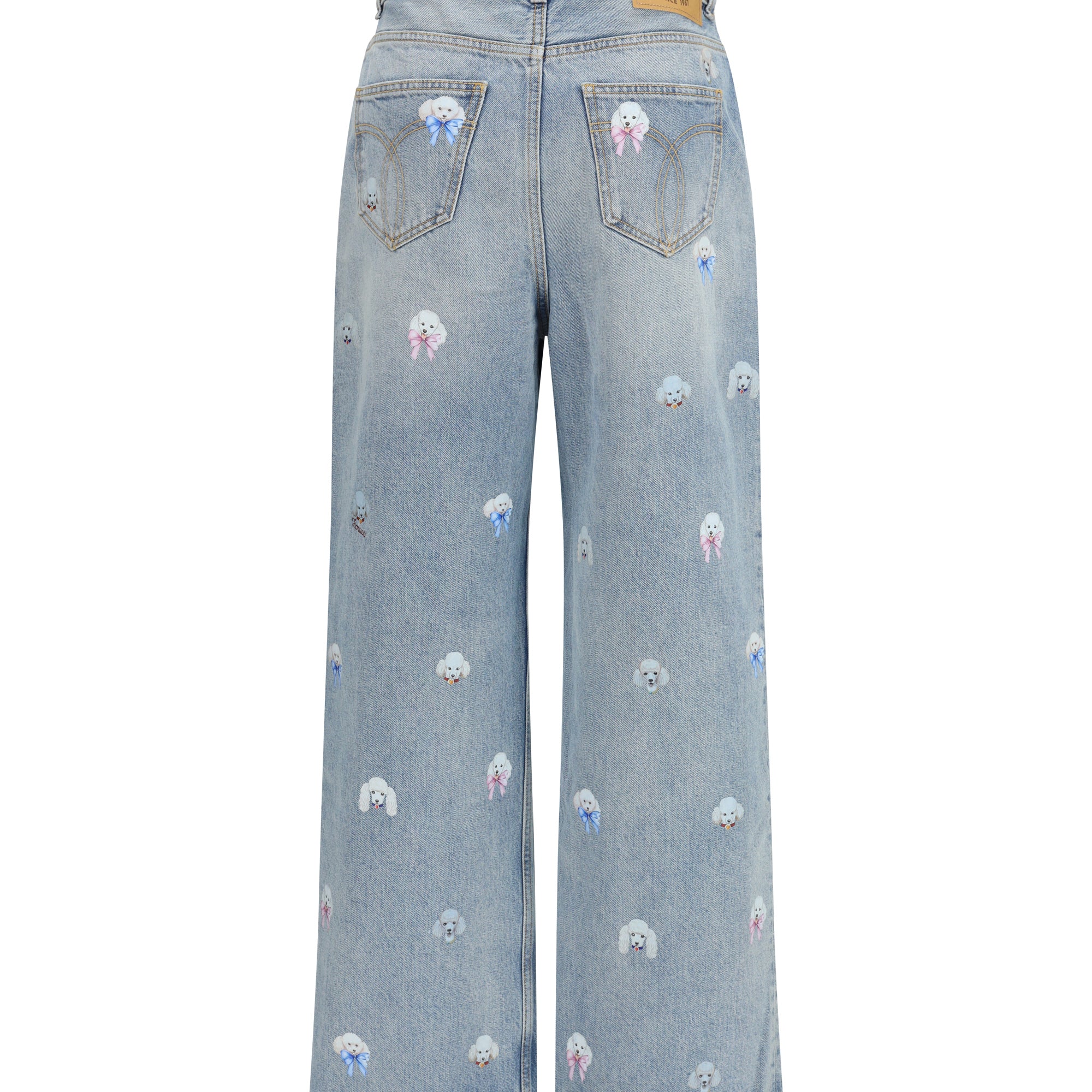 Poodle-print baggy Jeans