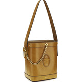 Small leather Pivot Bucket Bag
