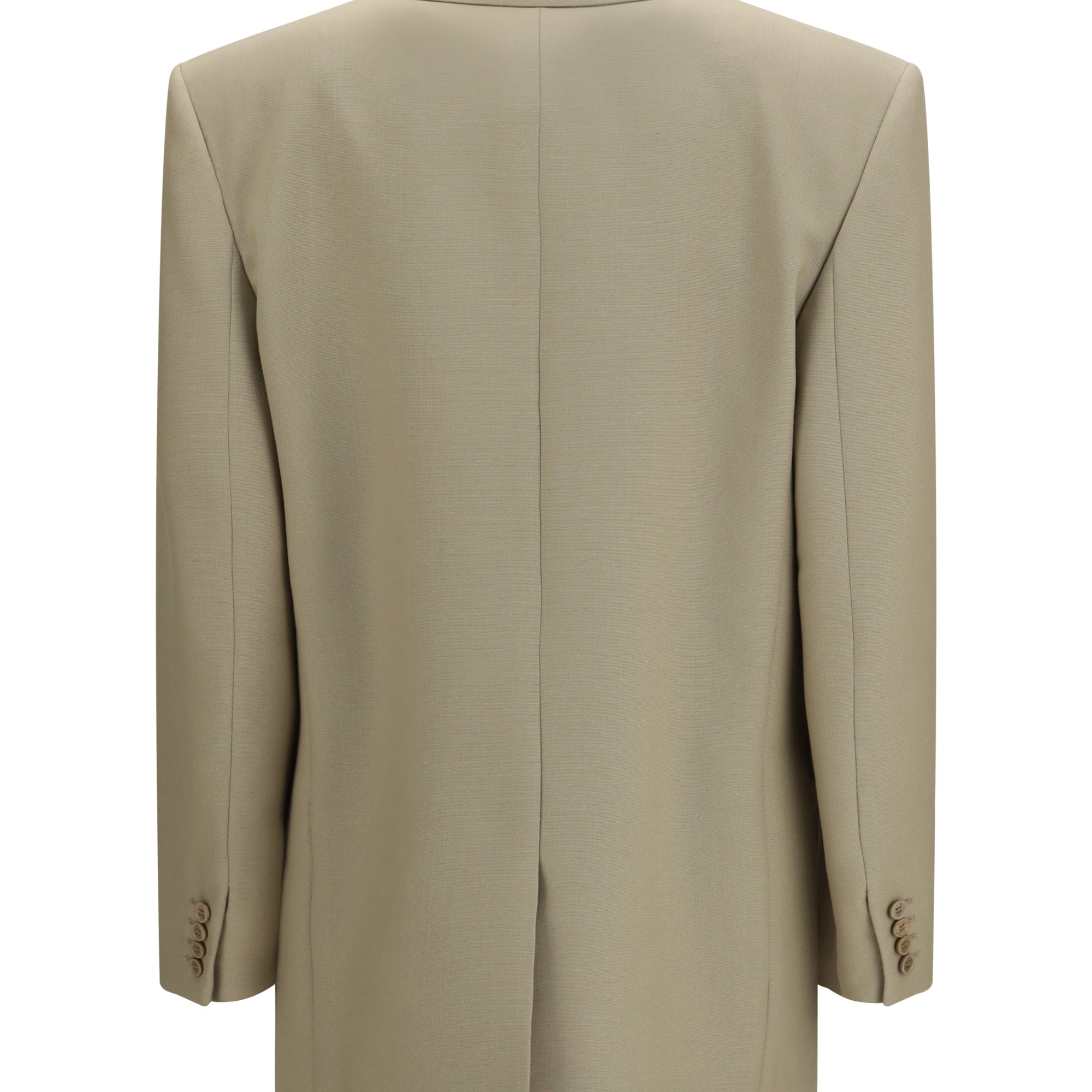 Single-breasted Jacket in wool and silk