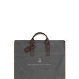 Garment Bag in techno fabric and leather