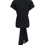 Draped-waist jersey T-shirt