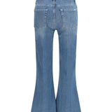 Cropped flared Jeans with raw hem