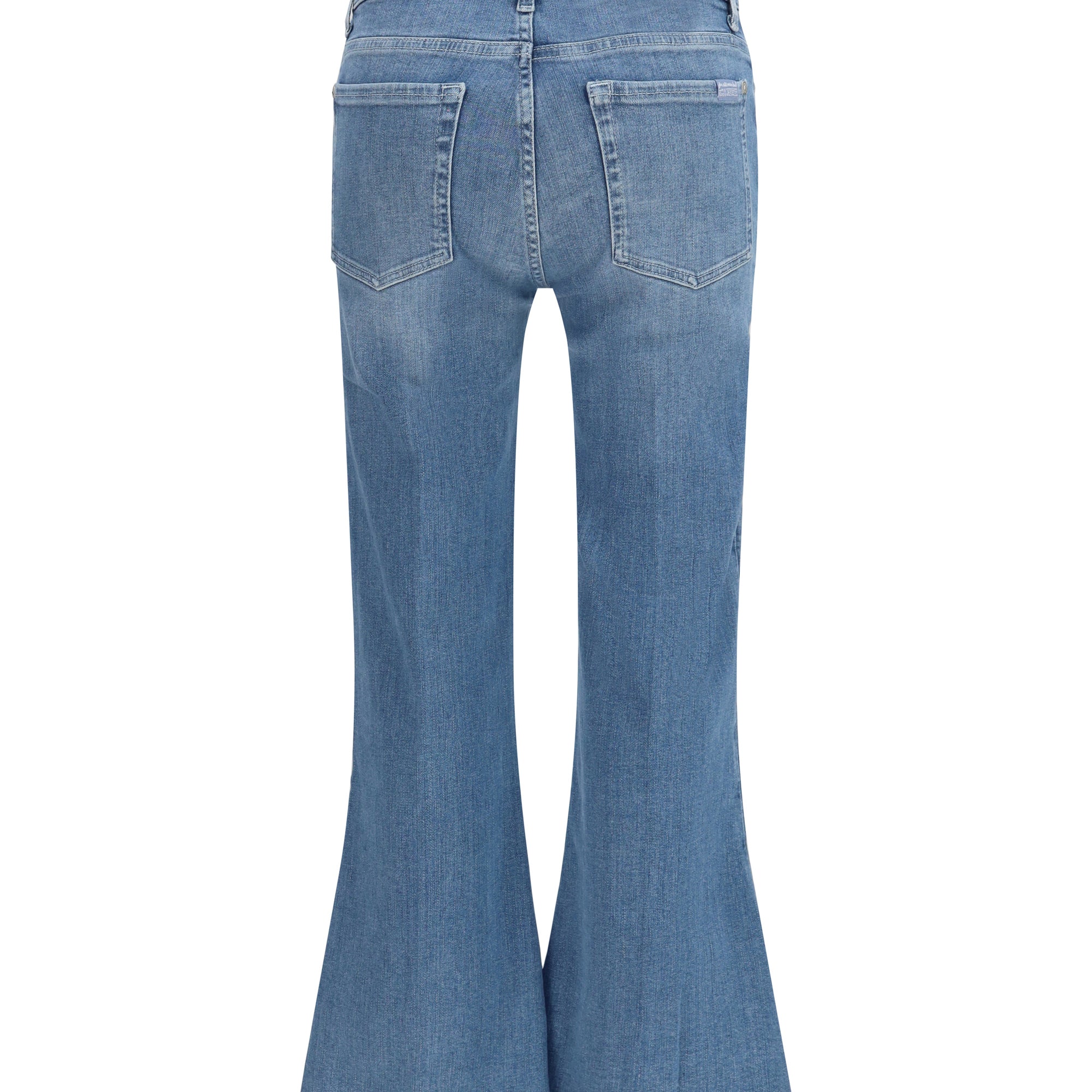 Cropped flared Jeans with raw hem