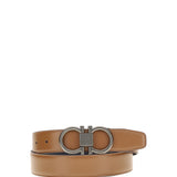 Reversible leather Gancini Belt