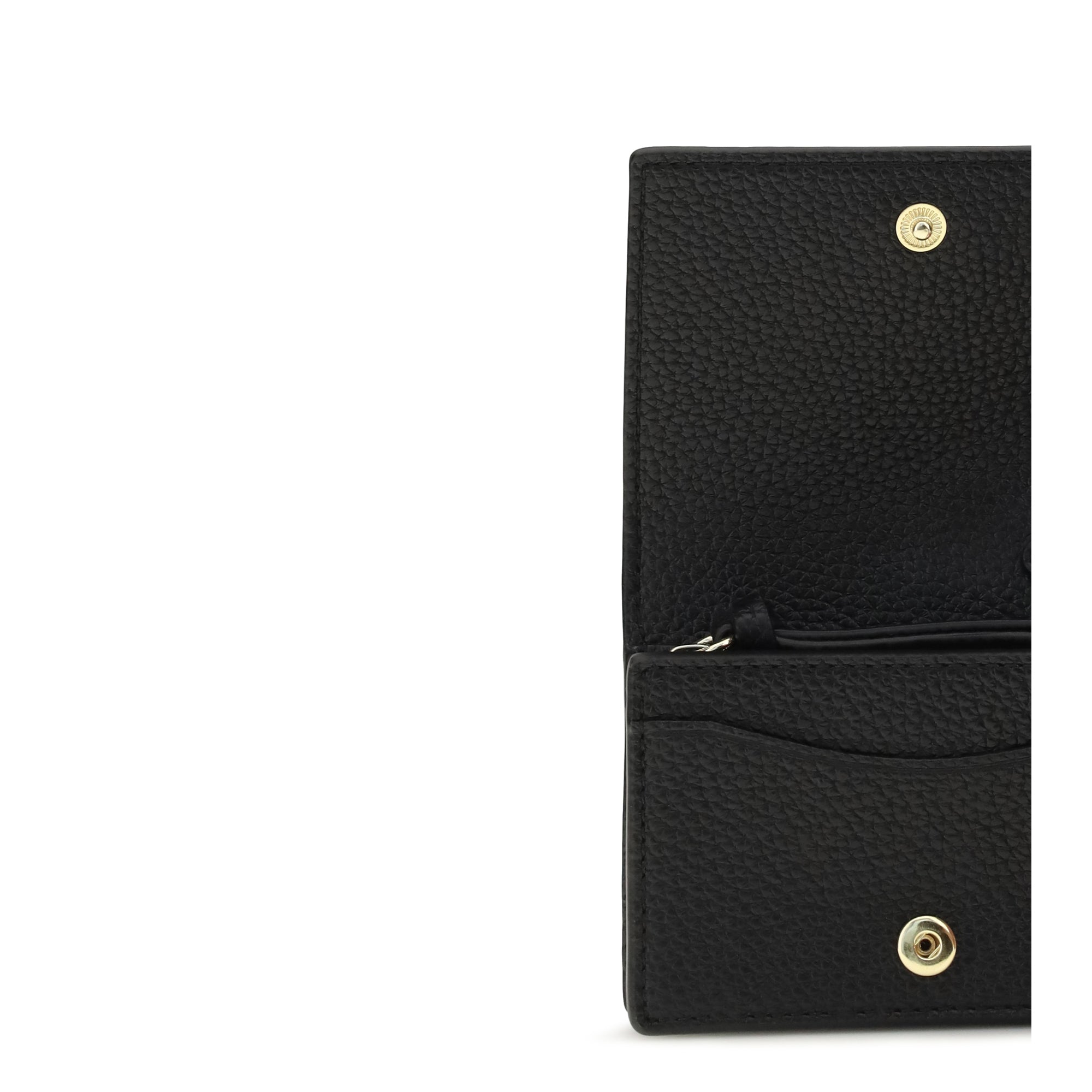 Ganni Bou Card Holder With Flap Grained
