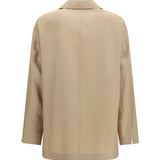 Single-breasted wool and cotton Jacket
