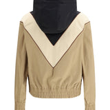 Nylon hooded windbreaker Jacket