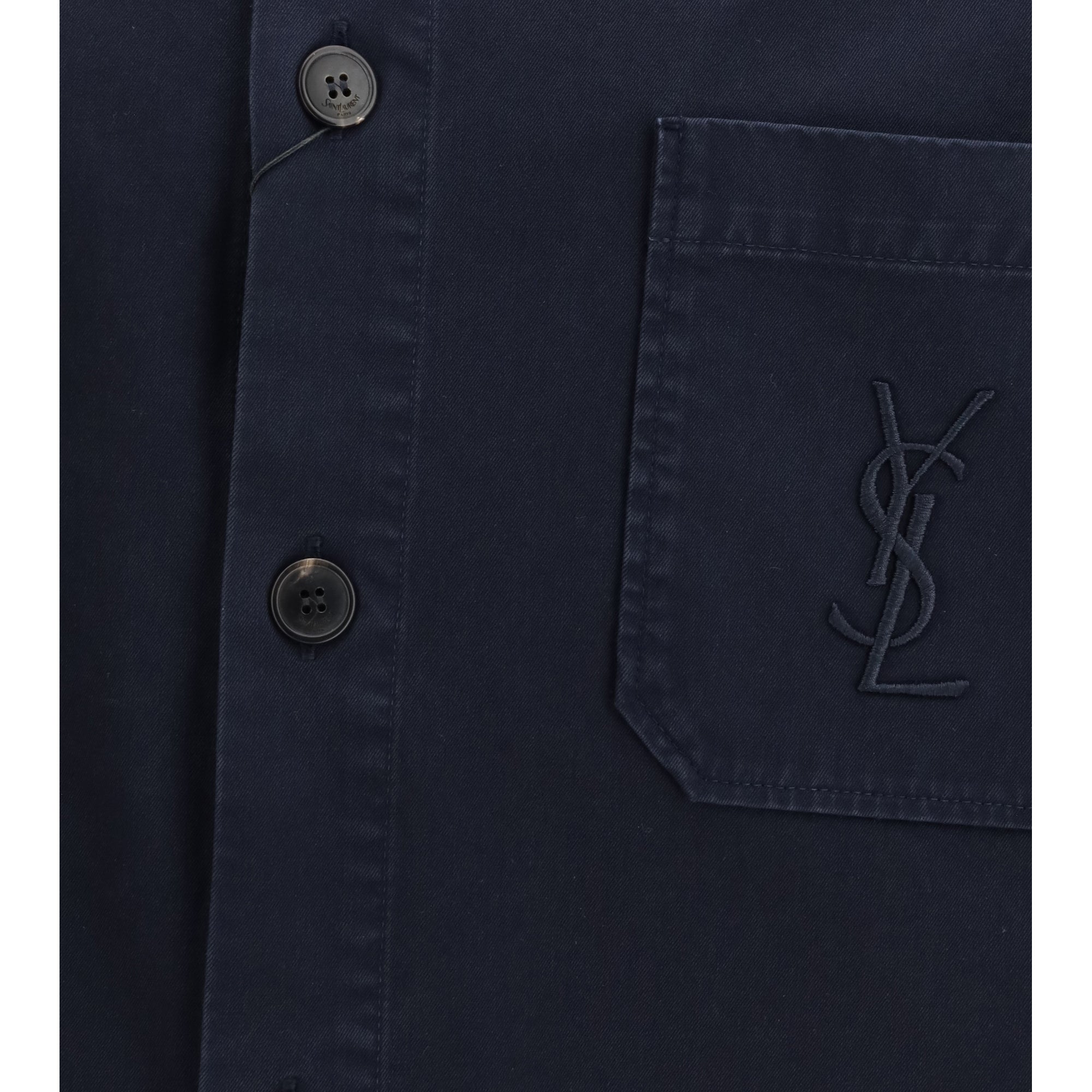 Cassandre Overshirt in gabardine with logo