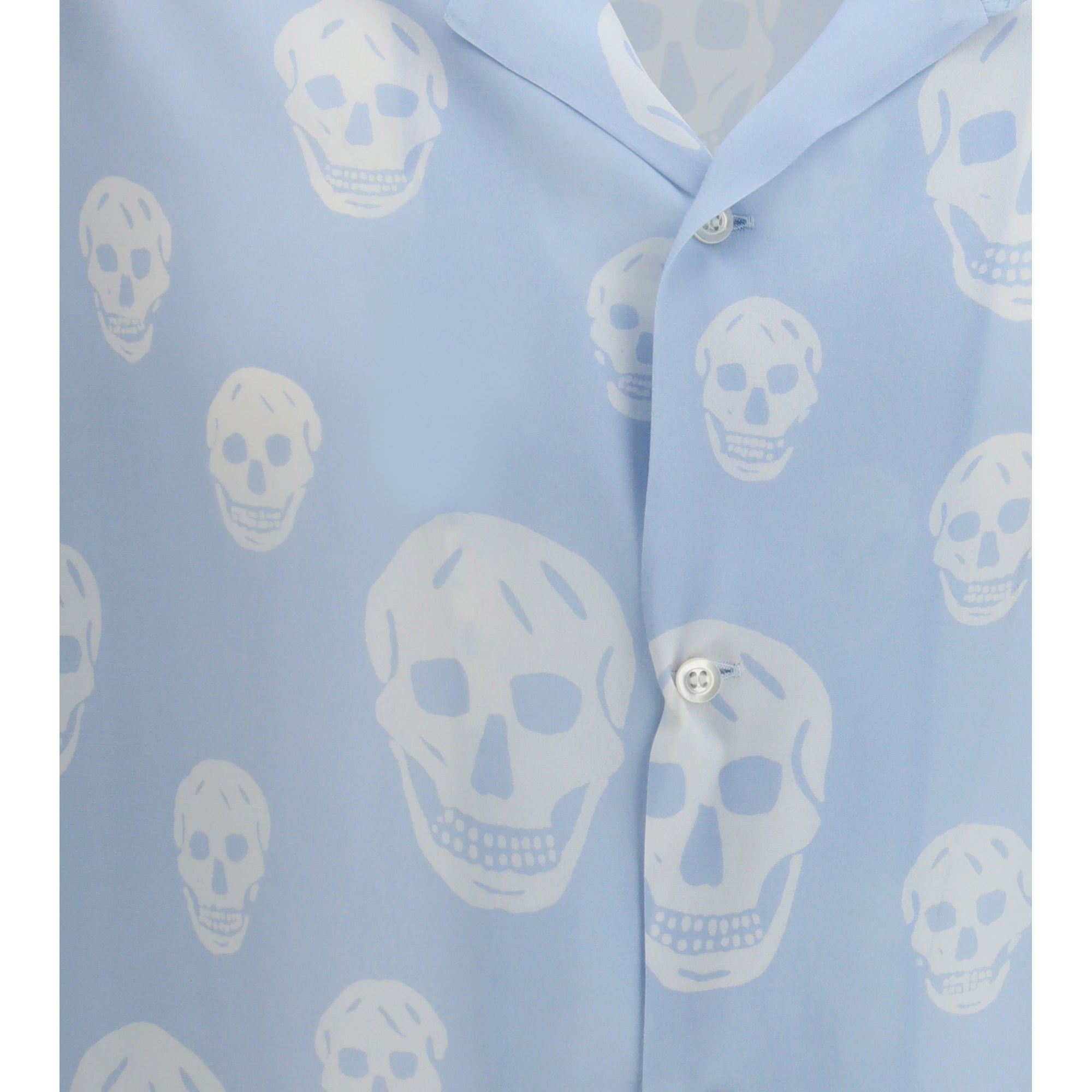 Skull-printed Hawaiian Shirt