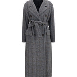 Long alpaca-blend Coat with belt