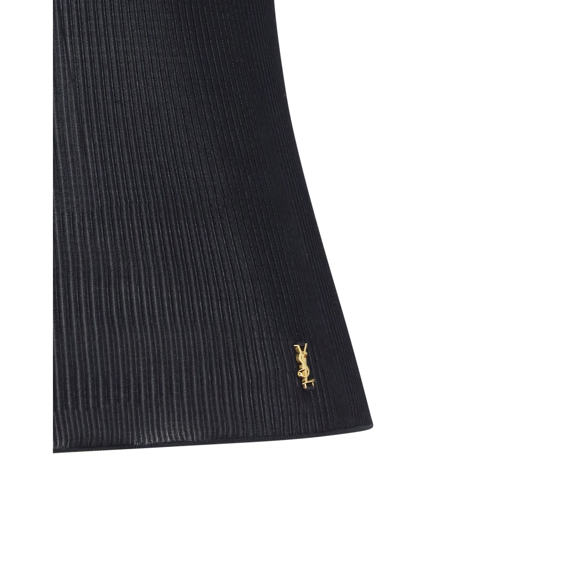 Ribbed silk jersey lace-trim tank Top