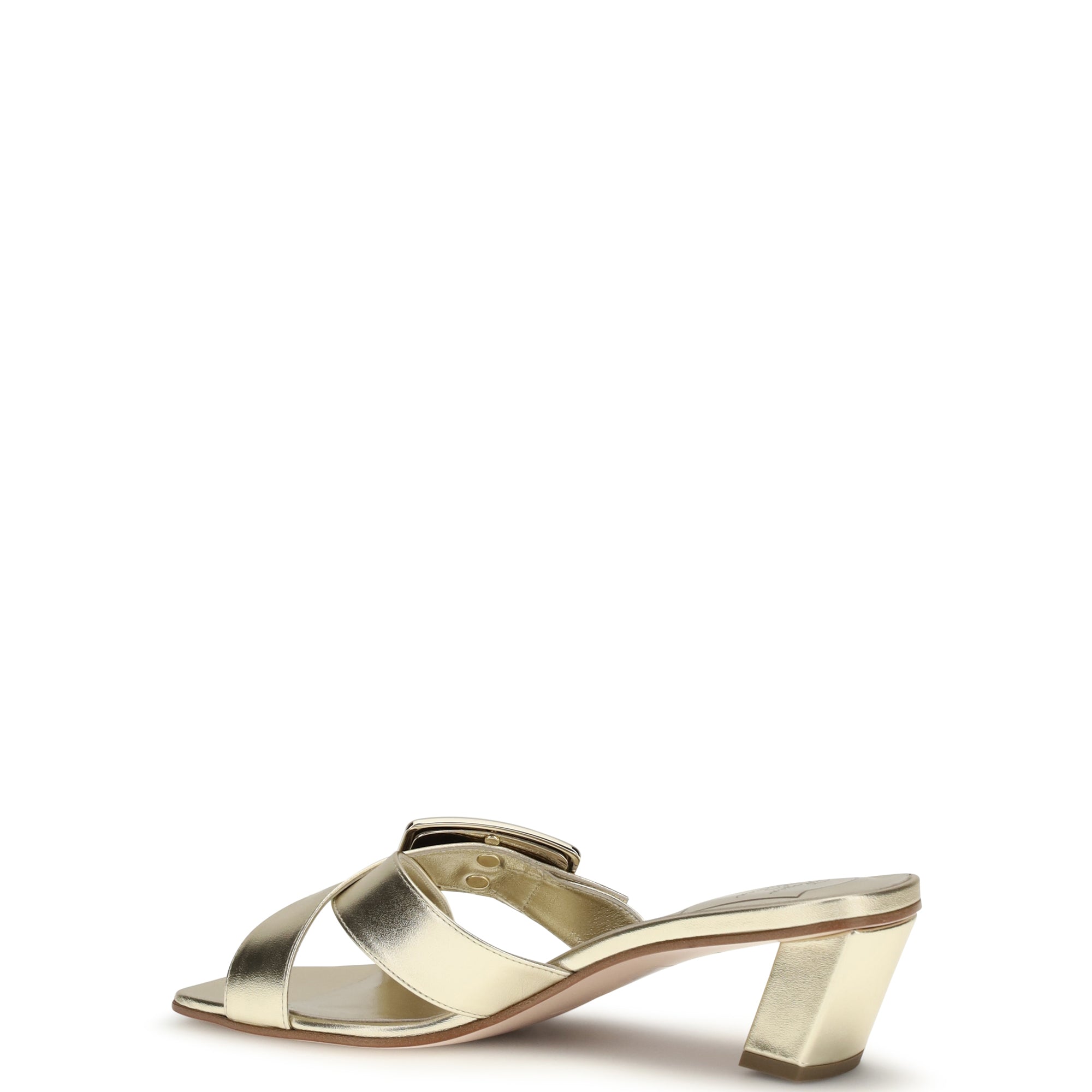 LACQUERED BUCKLE MULE 45