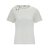 Cotton lace-detail T-shirt