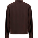 Deep V-neck silk Shirt