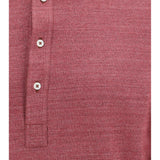 Long-sleeve Polo in mélange linen and cotton jersey
