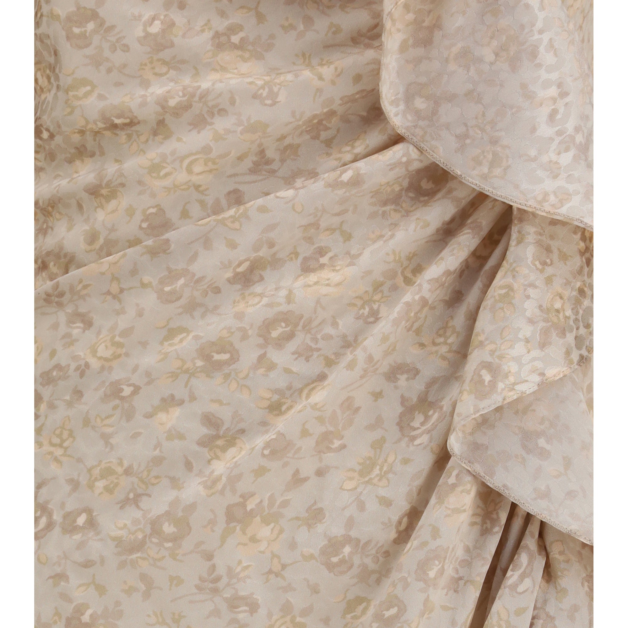 Jacquard draped Dress with flounces