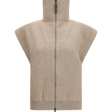 High-neck zip Cardigan