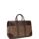 Travel Bag in leather and fabric