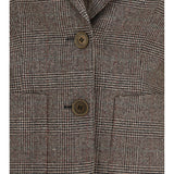 Single-breasted wool and linen Blazer
