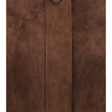 Peplum Jacket in suede goatskin