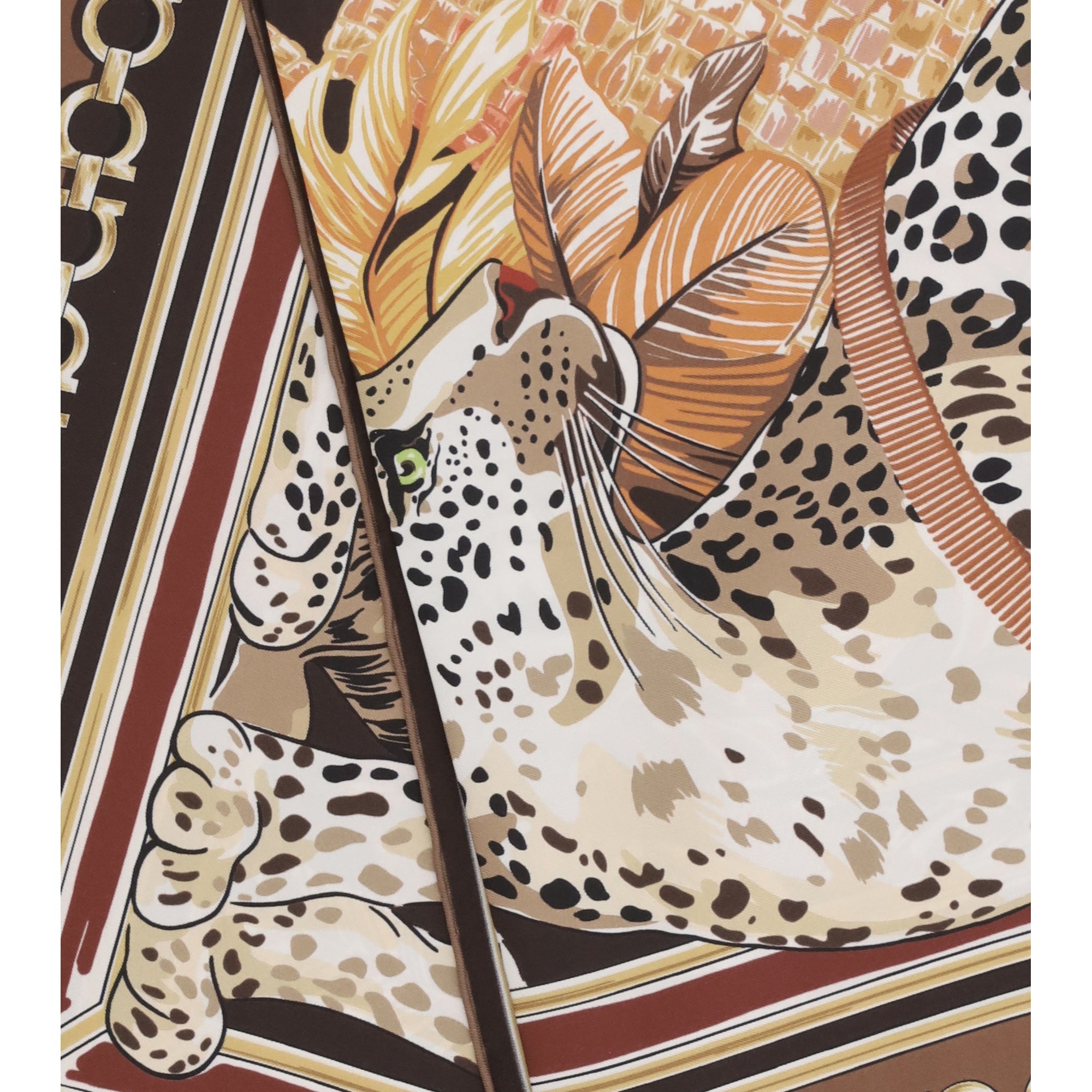 Leopard-print silk Scarf