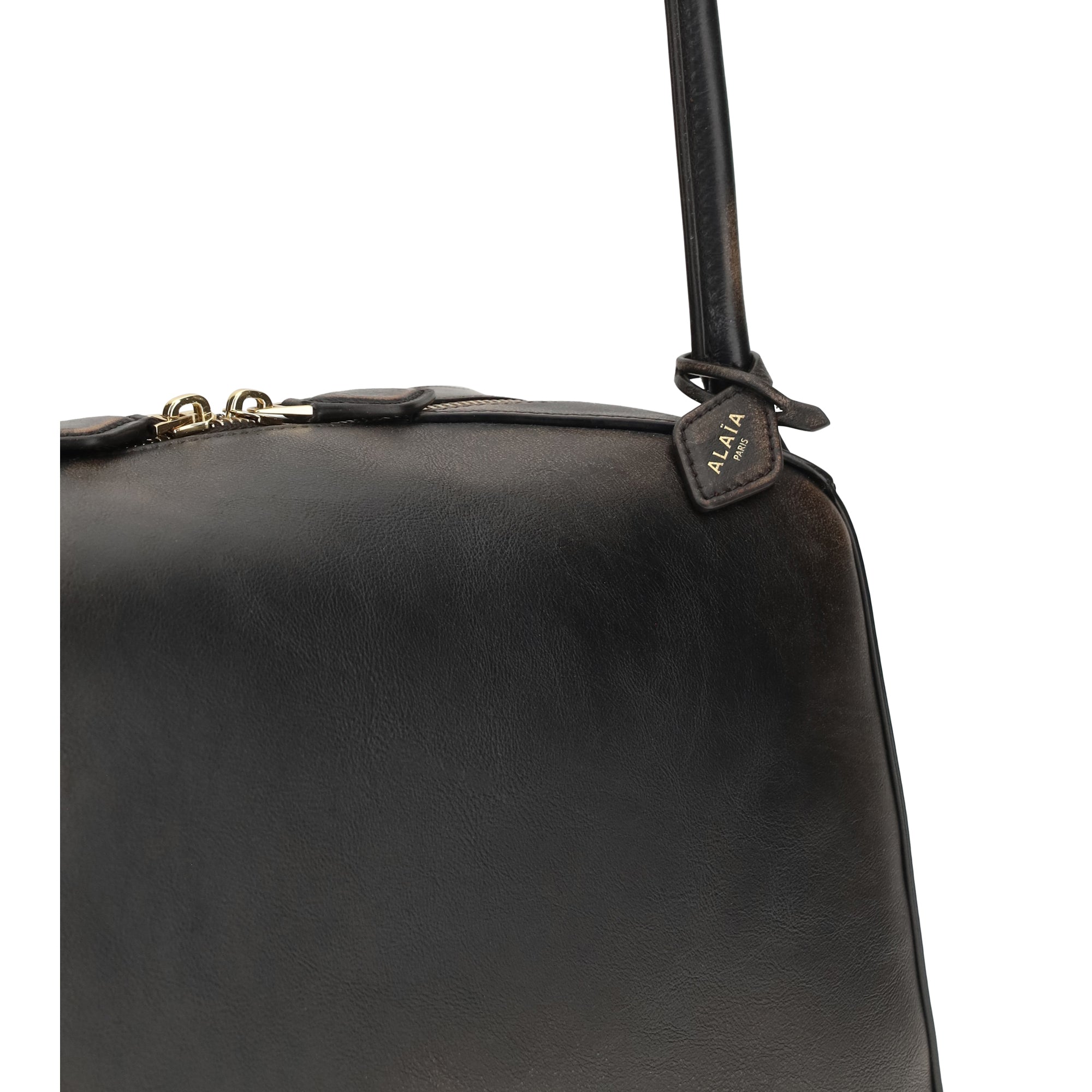 Le Bouledogue Shoulder Bag in aged leather