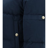 Waxed technical Puffer Jacket with hood