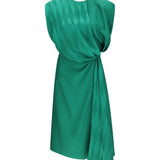 Midi silk Dress with twist detail