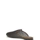 Suede Mules with Precious Net Embroidery
