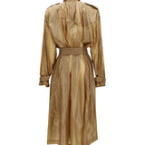 Translucent technical fabric Trench with lavallière collar