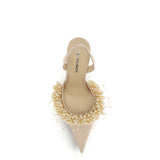 Slingback Pumps with pearls