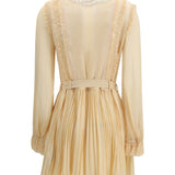 Pleated georgette mini Dress