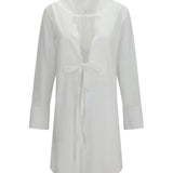 Raw-edge cotton mini Dress