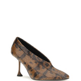 Tee Pieced python-print Pumps