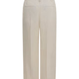 Cigarette Pants in fluid viscose and linen twill