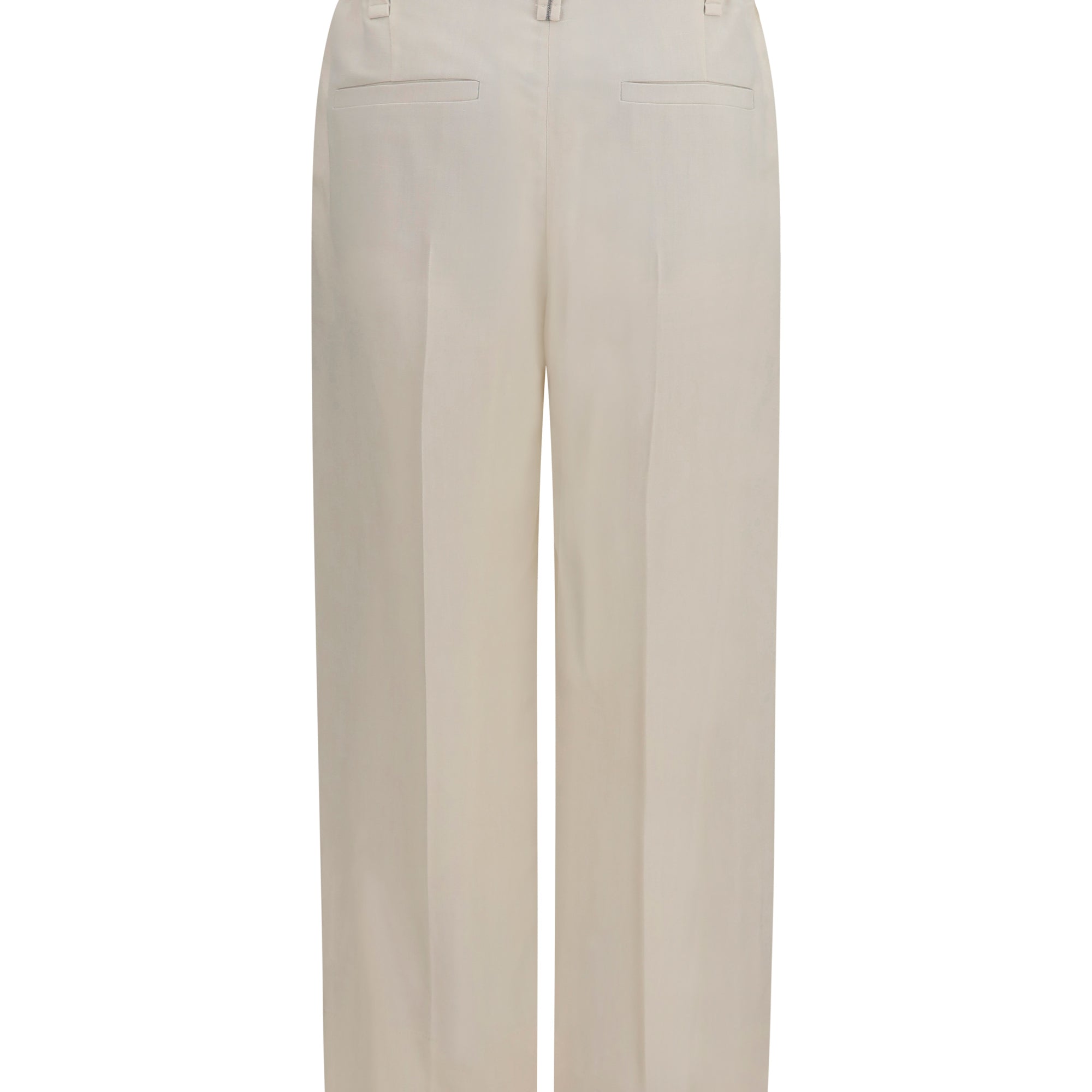 Cigarette Pants in fluid viscose and linen twill