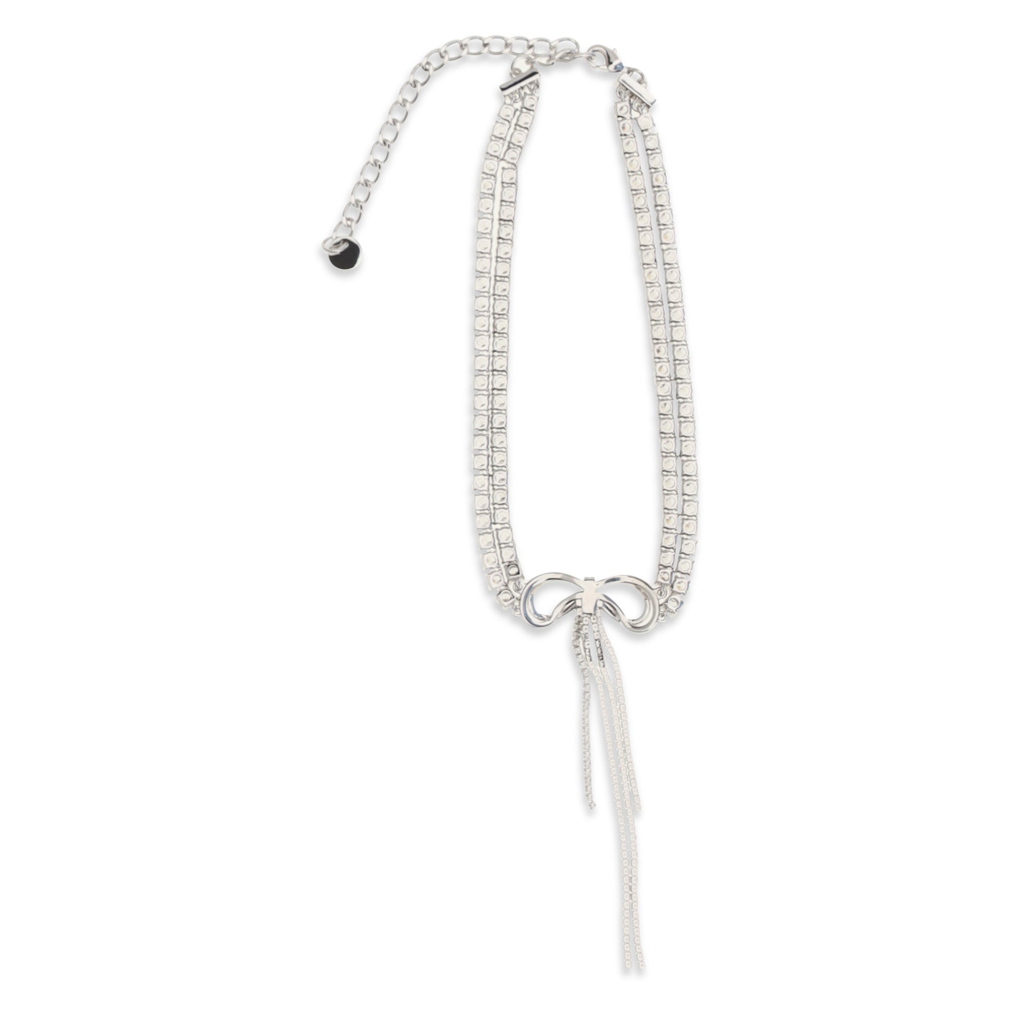 Crystal double bow Choker