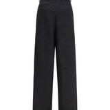 Wide-leg Pants with all-over jacquard pattern