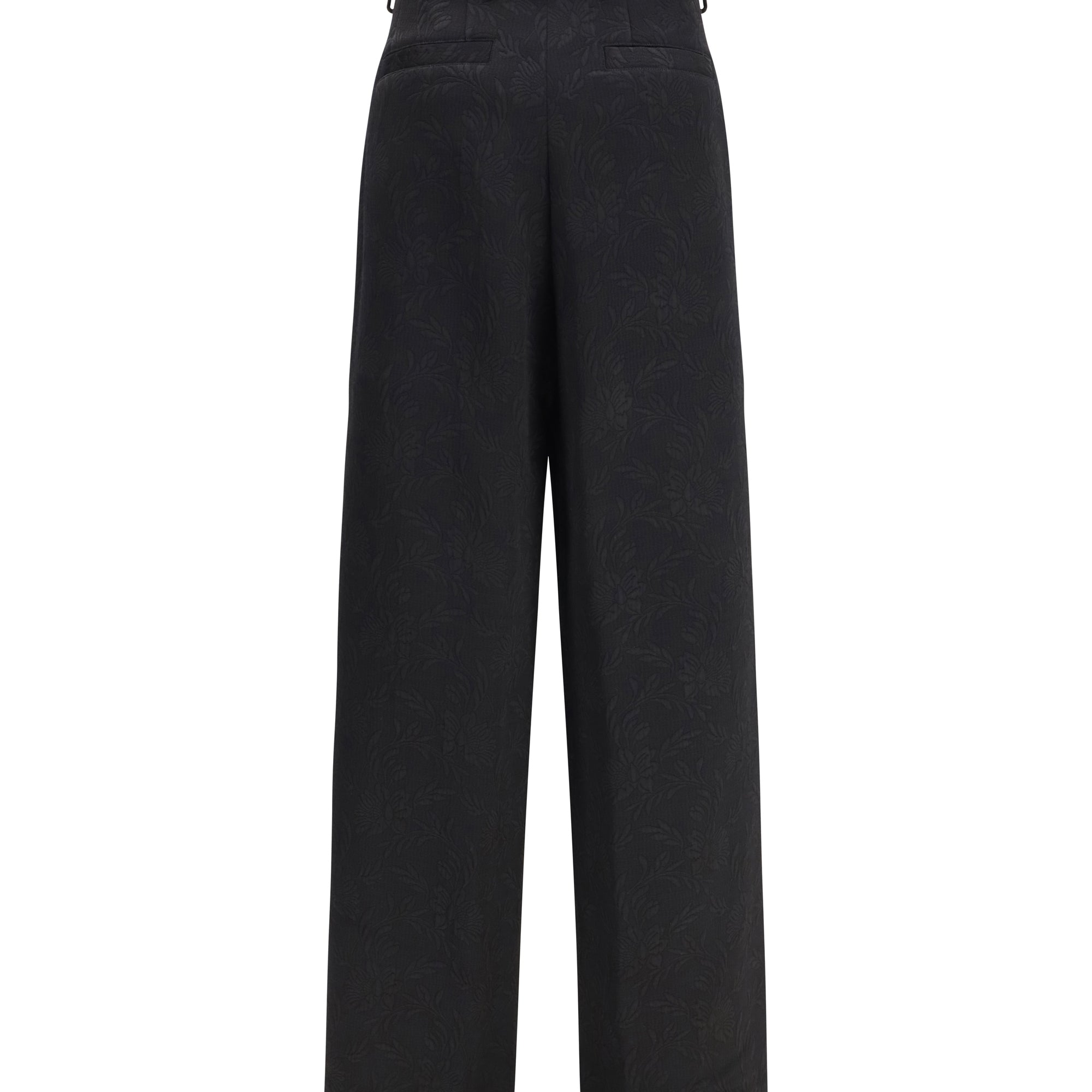 Wide-leg Pants with all-over jacquard pattern