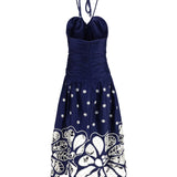 Richelieu embroidered midi Dress