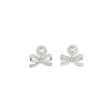 Pearl bow drop Earrings
