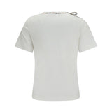 Cotton lace-detail T-shirt