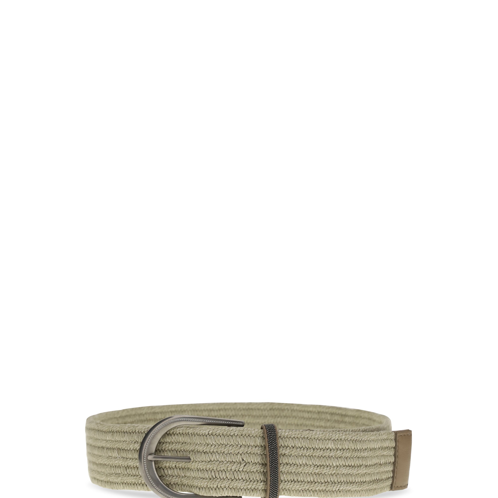Braided linen Belt with Shiny Loop