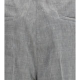 Herringbone linen and wool Pants