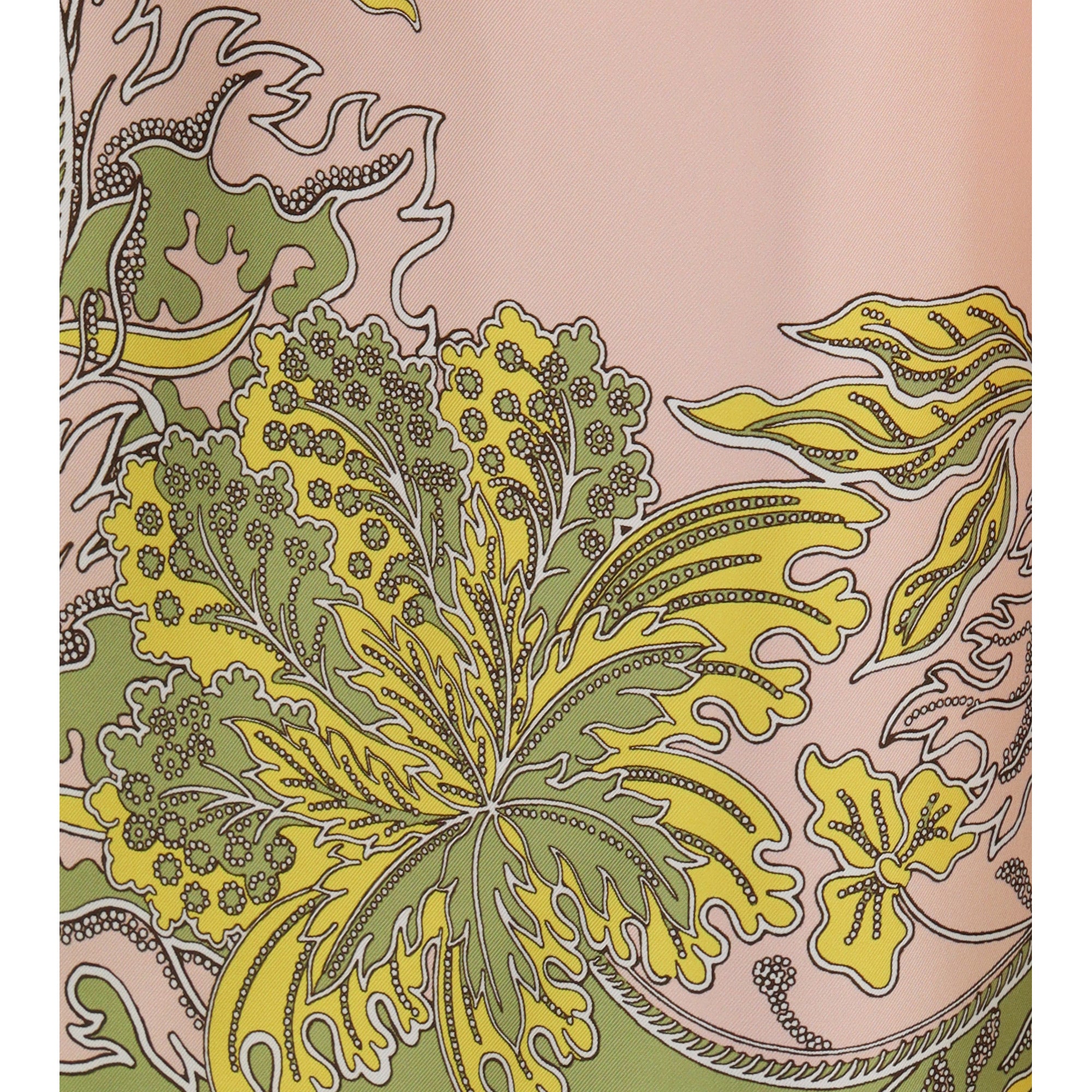 Printed silk twill Pants
