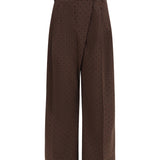 Flocked plaid crossover Pants