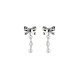 Crystal bow and pearl drop Earrings