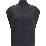 Sleeveless Wool Sweater with sequins
