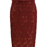 Guipure lace midi Skirt